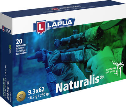 Lapua Naturalis 9,3x62 16,2g Kiväärin Patruuna 20kpl - Kiväärin patruunat 9,3x62 - N319204 - 1