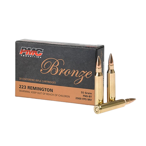 PMC Bronze .223Rem 55gr FMJ-BT Kiväärin Patruuna 20kpl - Kiväärin patruunat .223 - 741569060080 - 2