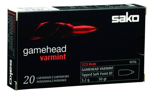 Sako Gamehead Varmint .223Rem 20kpl - Kiväärin patruunat .223 - C611101GSA10 - 1