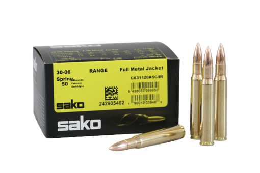 Sako Range .30-06 FMJ 8,0g 50kpl - Kiväärin patruunat 30-06 - 6438053999950 - 2