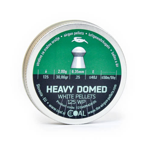 Coal 6,35mm Heavy Domed 2g / 125kpl Ilmakiväärin Luoti - Ilmakiväärin luodit 5,5mm - 163720 - 1