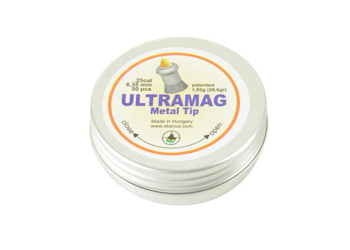 UltraMag Metal Tip 6,35 mm 1,85g 50/ras - Ilmakiväärin luodit 5,5mm - 163920 - 1