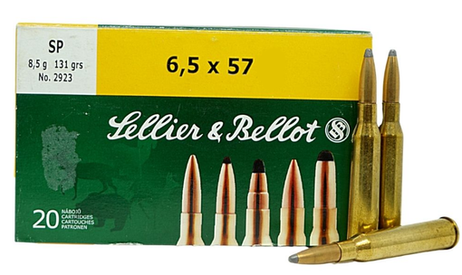 S&B 6,5x57R SP 8,5g Patruuna 20kpl - Kiväärin patruunat 6,5 - 8590690330591 - 1