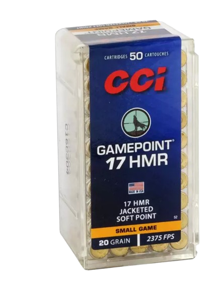 CCI .17HMR Game Point JSP Patruuna 50kpl - Pienoiskiväärin patruunat .17HMR - 076683000521 - 2