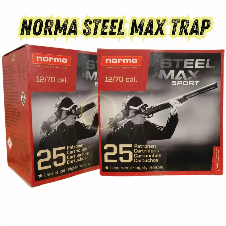 Haulikon Ratapatruunat Norma Steel Max Sport Trap 24 12/70 - Haulikon ratapatruunat Trap - 231219HRP1 - 2