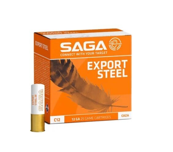 Saga Export Steel 12/70 28g Teräshaulipatruuna - Teräshaulit (ja muut) - 8435101622691 - 1