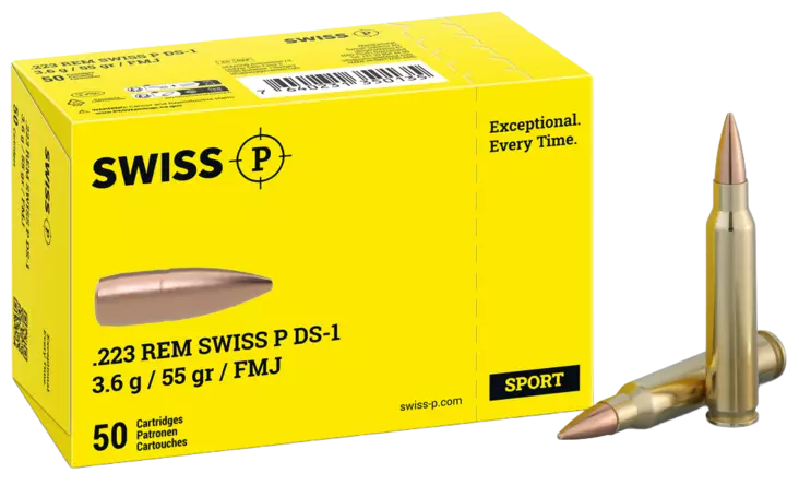SwissP .223Rem FMJ 3,6g 50kpl - Kiväärin patruunat .223 - P8RP7030961 - 1