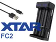 Xtar FC2 USB-C Akkulaturi 2-paikkainen - Tarvikkeet koiratutkiin - XTAR-FC2 - 1