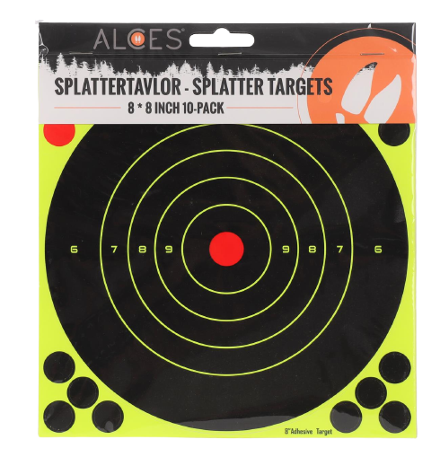 Alces Splatter Maalitaulu 8x8" 10kpl - Taulut ilma-ase ammuntaan - 102112 - 1