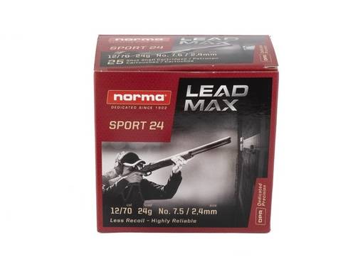 Haulikon Ratapatruunat Norma Lead Max Sport 24 Trap 12/70 7,5 - Haulikon ratapatruunat Trap - 030120002 - 2