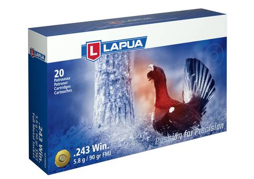 Lapua .243Win FMJ 5,8g Patruuna 20kpl - Kiväärin patruunat Muut Kaliiperit - 4316052 - 1