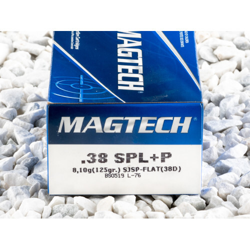 Magtech .38 SPL+P SJSP FLAT 125gr 50kpl - Revolverin patruunat - 145252 - 1