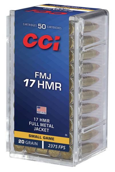 CCI 17HMR 20gr FMJ 50kpl 724 m/s - Pienoiskiväärin patruunat .17HMR - 076683000552 - 1