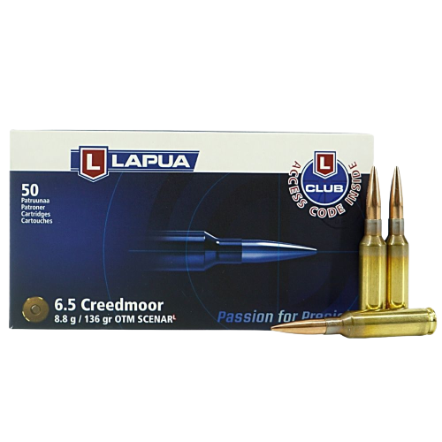 Lapua 6,5 Creedmoor 8,8 g Scenar-L 50kpl - Kiväärin patruunat 6,5 - 4316063 - 1