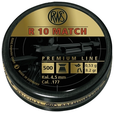 RWS R10 MATCH 4,5mm 0,53g - Ilmakiväärin luodit 4,5mm - 4000294135903 - 1
