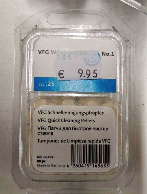 VFG 535 6,35 Ilmakiväärin puhdistustulppa - Puhdistusvälineet ilma-aseille - 375303 - 1