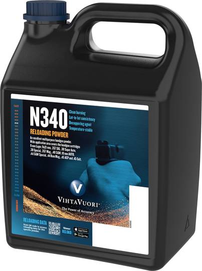 Vihtavuori N340 Ruuti 2,0kg Purkki - Pistooliruuti - 6420615700623 - 1