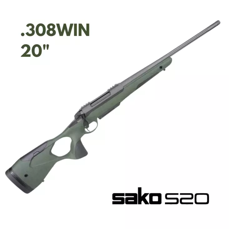 Sako S20 Hunter .308Win 20" Roughtech Green Cerakote Kivääri - Sako S20 kiväärit - SKS2936A83A973 - 1