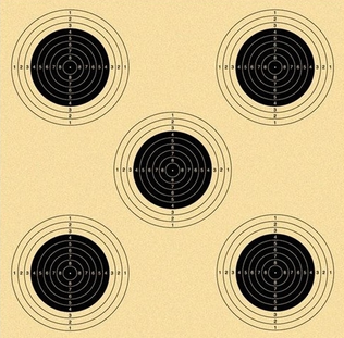 Ilmakivääritaulu 19 14x14cm 100kpl - Taulut ilma-ase ammuntaan - 6410362401904 - 1