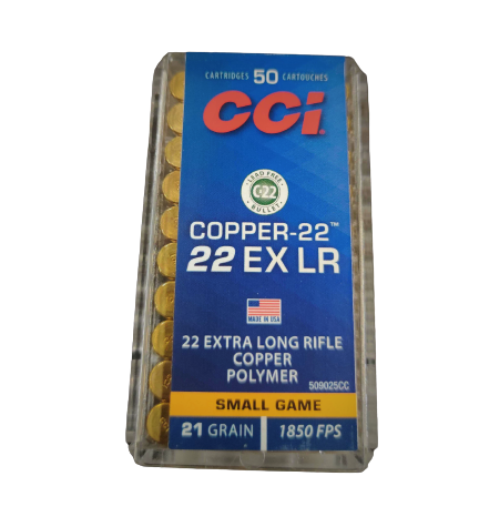 CCI .22LR Ex Copper 22gr 1,36g Patruuna - Pienoiskiväärin patruunat 22LR - 604544679014 - 2