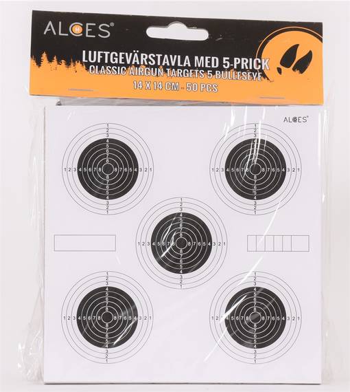 Alces Ilmakivääritaulu 14x14 50kpl - Taulut ilma-ase ammuntaan - 102164 - 1