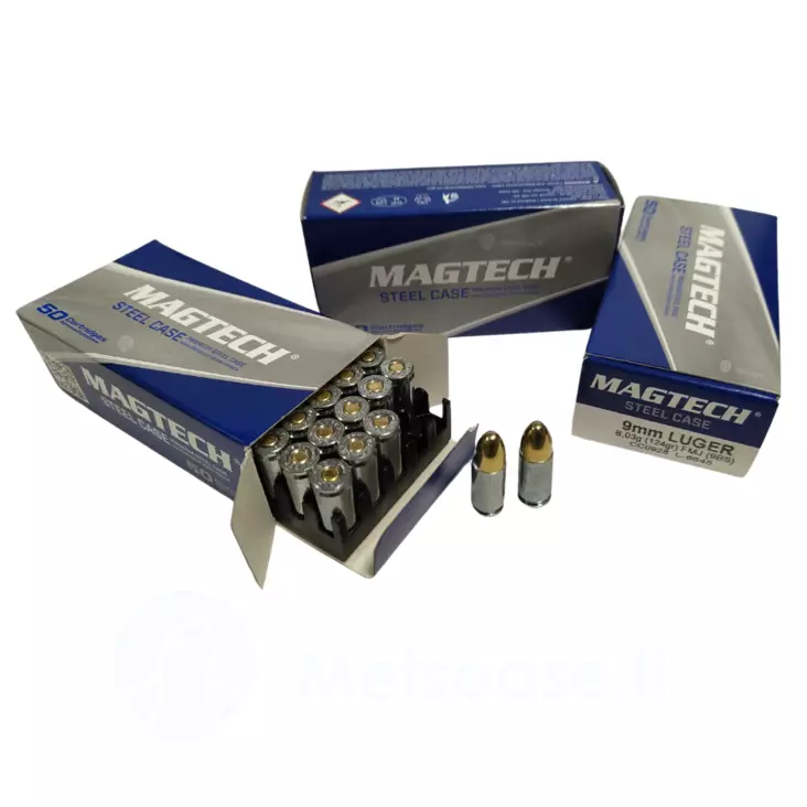 MAGTECH 9MM FMJ STEEL 124GR 8,03G - Pistoolin patruunat - 158104 - 1