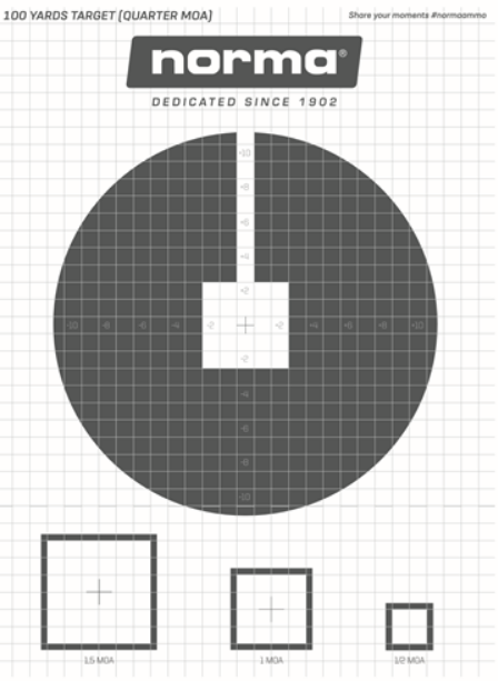Norma Kohdistustaulu 1kpl - Taulut ja tauluntaustat kiväärille - N66040114 - 3