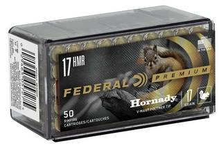 Federal 17HMR Hornady V-Max 17gr Patruuna 50kpl 777m/s - Pienoiskiväärin patruunat .17HMR - 029465057275 - 1