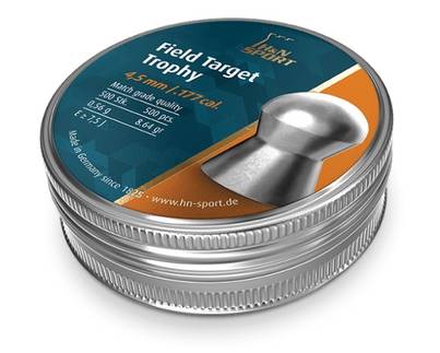 H&N Field Target Trophy 4,50mm 0,57g Ilma-ase Luoti 500kpl - Ilmakiväärin luodit 4,5mm - 4047058001555 - 1