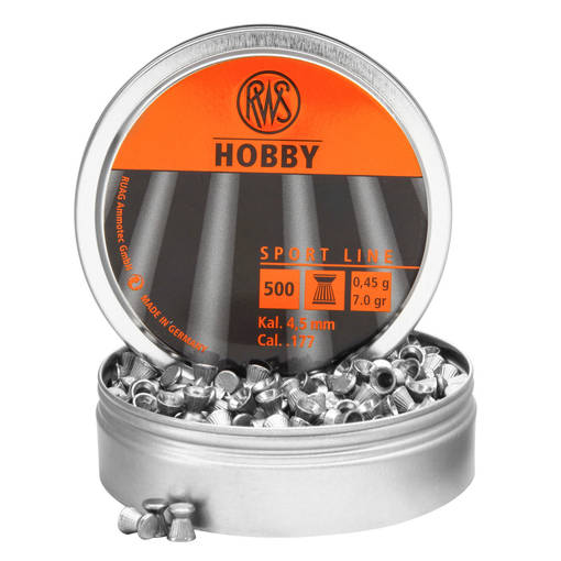 RWS Hobby 4,5mm 0,45g - Ilmakiväärin luodit 5,5mm - 4000294136405 - 1