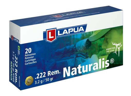 Lapua Naturalis .222 Rem N566 3,2g Kiväärin Patruuna 20kpl - Kiväärin patruunat .222 - N315025 - 1