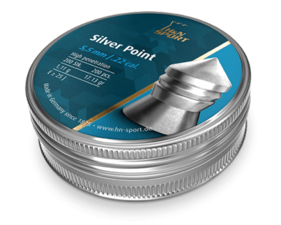 H&N Silver Point 5,50mm 1,11g Ilma-ase Luoti 200kpl - Ilmakiväärin luodit 5,5mm - 4047058002606 - 1