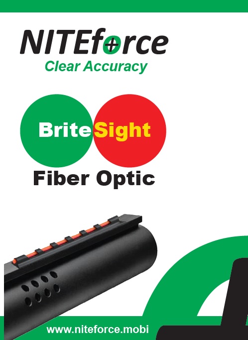 Valokuitutähtäin Vihreä 69mm, NITEforce BriteSight - Haulikon valopistetähtäimet - 185-008-51666 - 1