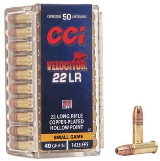 CCI 22LR Velocitor GDHP 2,60g Pienoiskiväärin Patruuna 50kpl - Pienoiskiväärin patruunat 22LR - 076683000477 - 1