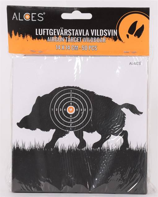 Ilmakivääritaulu 14x14 Villisika 50kpl - Taulut ilma-ase ammuntaan - 102167 - 1