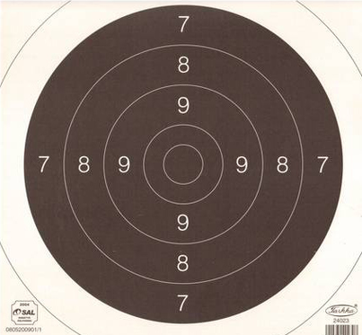 Koulutaulun Keskiö Viral. 23x23cm 100kpl - Taulut ja tauluntaustat kiväärille - 6410362402307 - 1