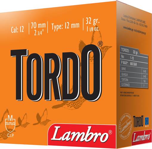 Lambro Tordo 12/70 32g Patruuna 25kpl - Lyijyhaulit - LT27 - 1