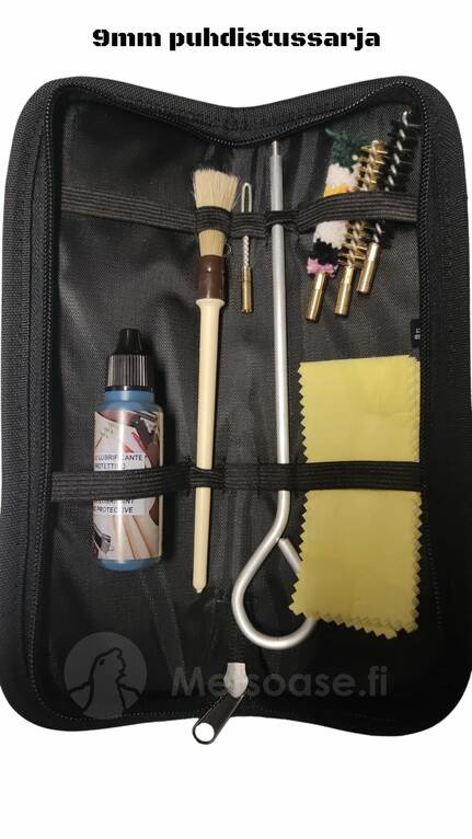 Pistooli 1-os 3 harjaa nylon kotelo 9mm - Aseen puhdistussetit - 6438418001717 - 1