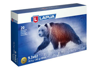 Lapua Mega 9,3x62 18,5g Kiväärin Patruuna 20kpl - Kiväärin patruunat 9,3x62 - 4319010 - 1