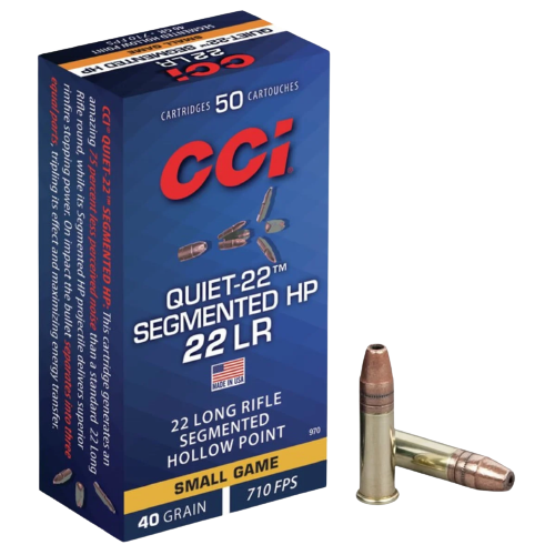 CCI 22LR Segmented HP Quiet-22 2,60g Pienoiskiväärin Patruuna - Pienoiskiväärin patruunat 22LR - 076683009708 - 1