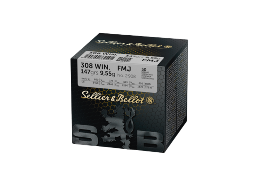 S&B FMJ .308Win 9,55g Bulk Kiväärin Patruuna 50kpl - Kiväärin patruunat .308 Win - 8590690331598 - 1