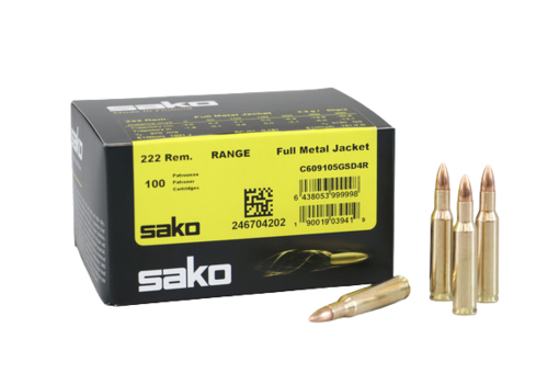 Sako Range 222Rem 3,2g Kiväärin Patruuna 100kpl - Kiväärin patruunat .222 - 6438053999998 - 2