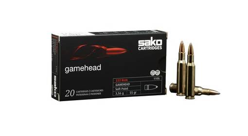 Sako Gamehead .222Rem SP 3,56g 20kpl - Kiväärin patruunat .222 - 6438053999899 - 1