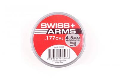 Swiss Arms Flat 4,5mm Luoti 500kpl - Ilmakiväärin luodit 4,5mm - 3559960530029 - 1