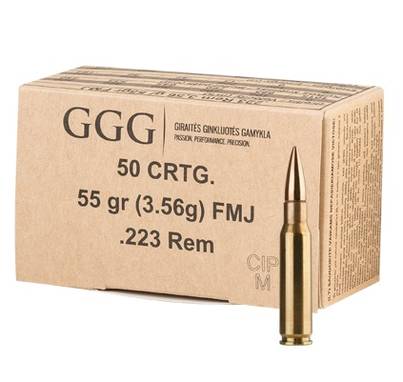 GGG-Nato .223Rem FMJ 3,6g Kiväärin Patruuna - Kiväärin patruunat .223 - 4779032300209 - 1