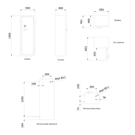 Corrosafe 16K Asekaappi Valkoinen Koodilukolla - Corrosafe asekaapit - 16KKKL - 2