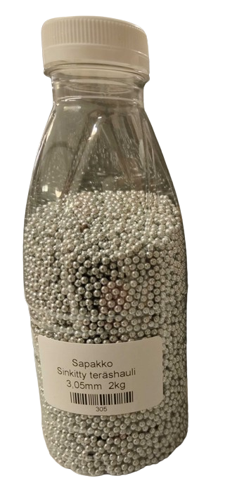 Sapakko Sinkitty Teräshauli 3,05mm - Teräshaulit - sapakkoteras305mm - 1