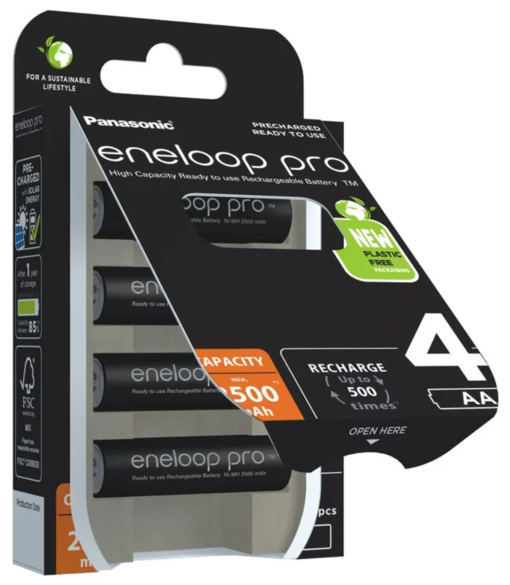 Panasonic Eneloop Pro 2500 mAh 1,2V NiMH Akku 4kpl - Tarvikkeet koiratutkiin - 10009-EKO - 1