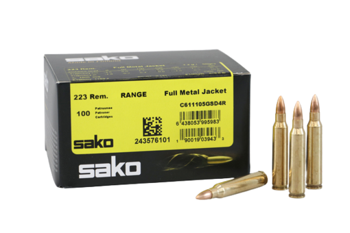 Sako Range .223Rem 3,2g 100kpl - Kiväärin patruunat .223 - C611105GSD4R - 2